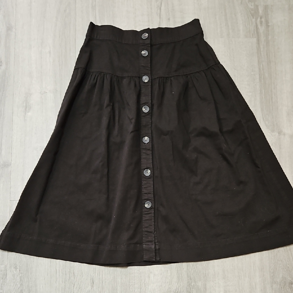 Free Assembly Black Button-Front Women's Skirt
